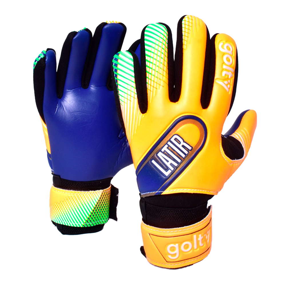 Balón Latir Profesional + Canillera Latir Azul + Guante Hyperfaster Latir Naranja