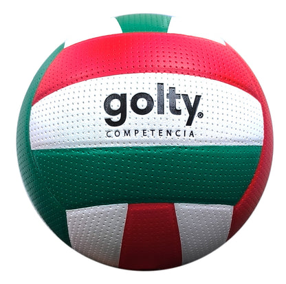 Balón Vóley Competencia Golty PVC Verde/Rojo