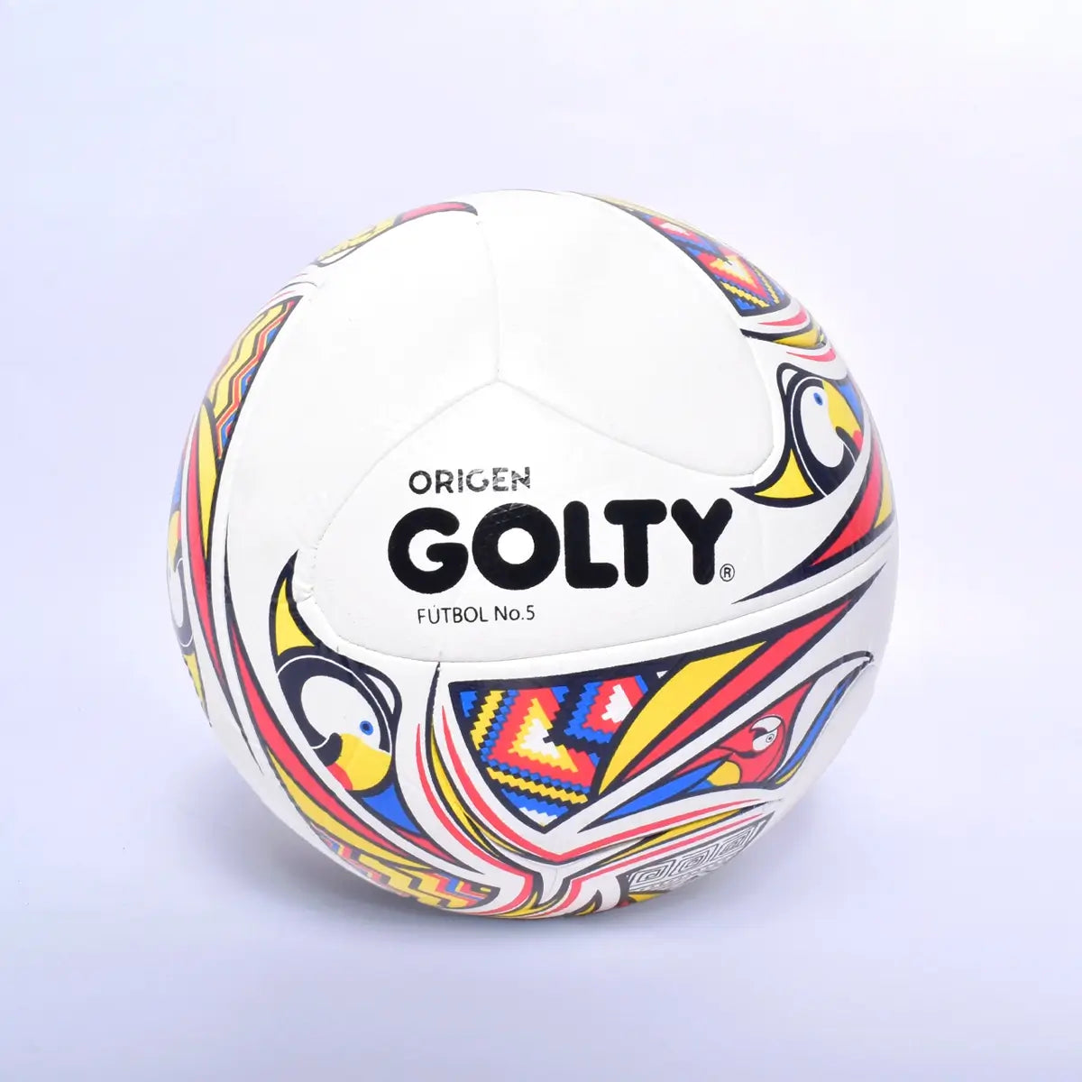 Balón Origen + Canillera Puntos Negro + Guante Hyper Faster Azul